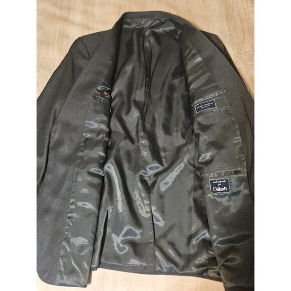 Daniel Cremieux Loro Piana Wool Sport Coat Blazer Two Button Gray Plaid 44L - Picture 4 of 15